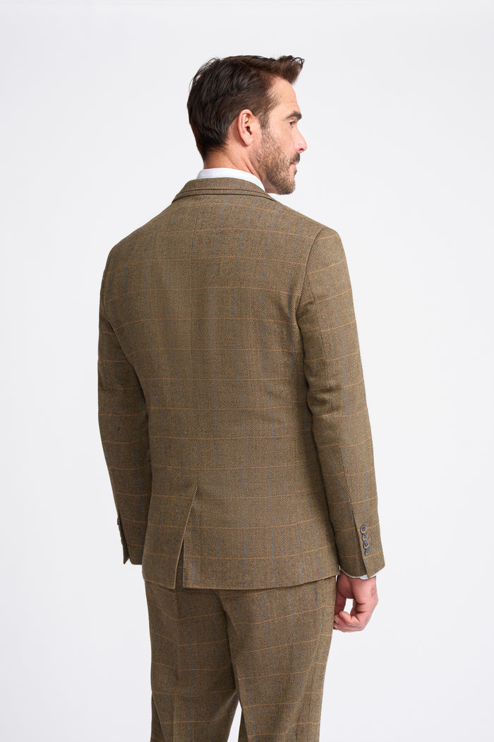 Brown Tweed Three Piece Suit - House of Cavani