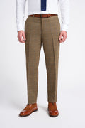 Brown Tweed Check Trousers - House of Cavani