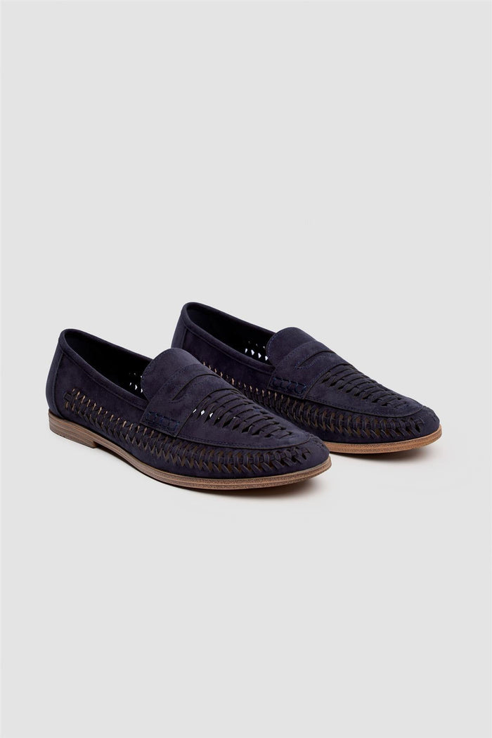 Calvina Navy Loafers