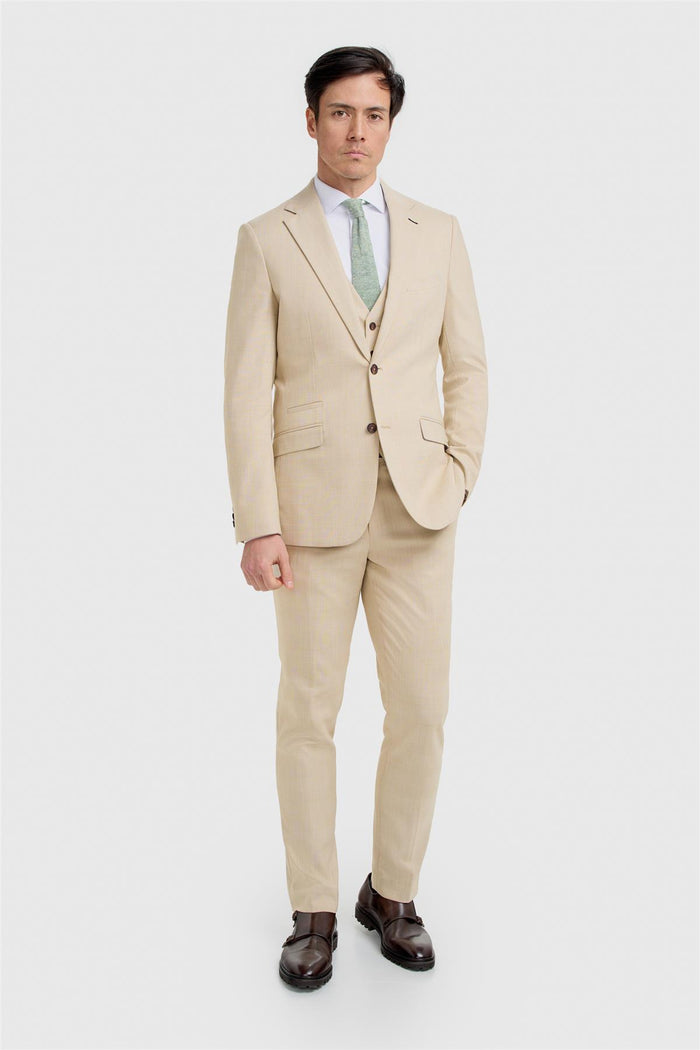 Camden Beige Blazer - House of Cavani