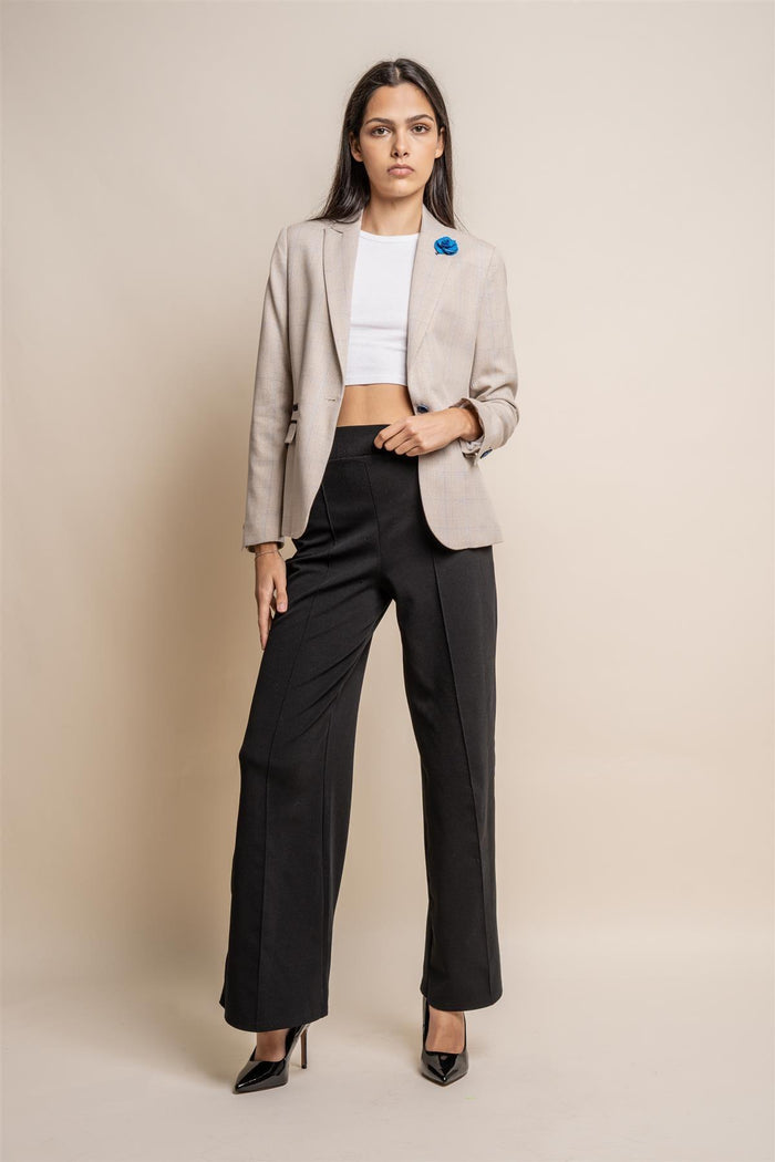 Caridi ladies beige blazer front
