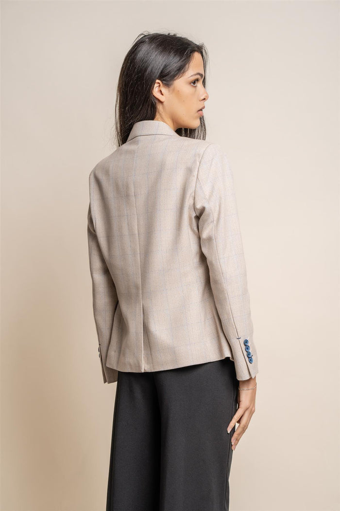 Caridi ladies beige blazer back