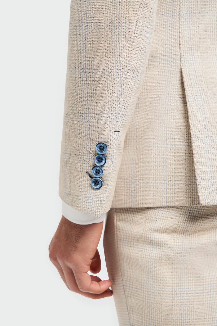 Caridi Beige Double Breasted Blazer