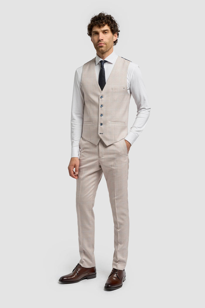 Caridi Beige Waistcoat