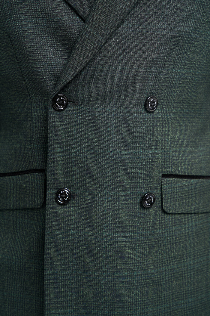 Caridi Olive Double Breasted Blazer