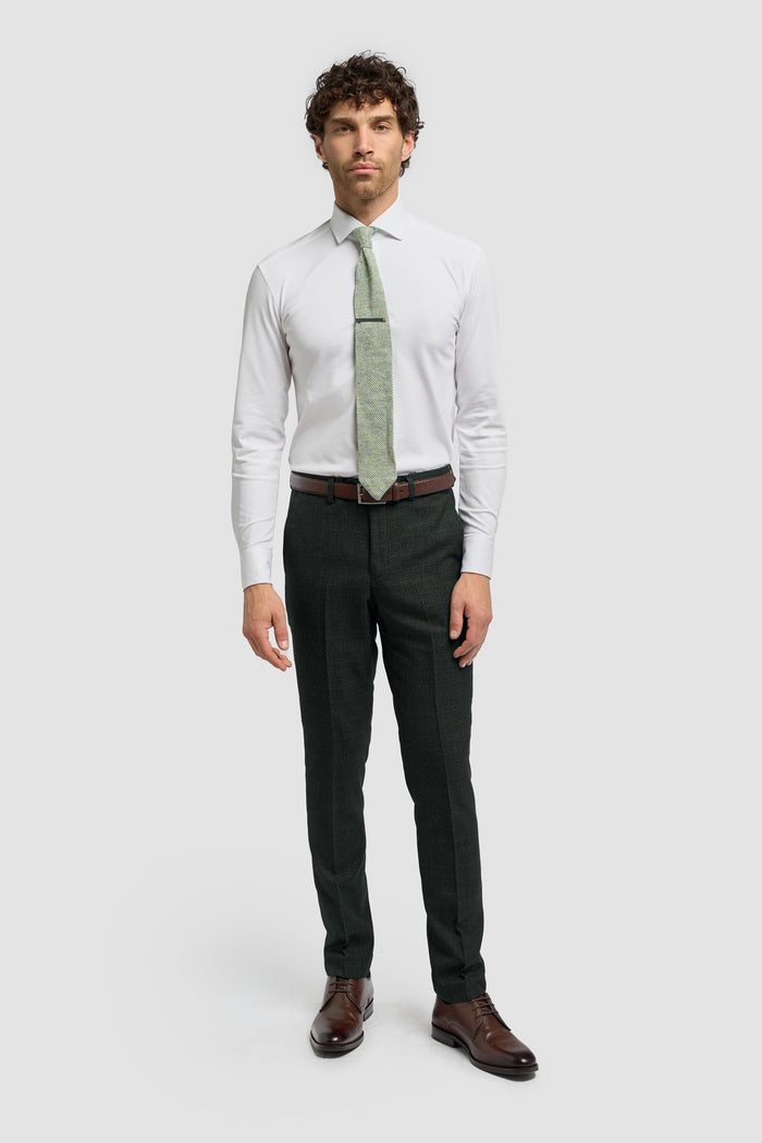 Caridi Olive Slim Fit Trousers