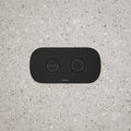 Caroma Contura II Invisi Series II Round DC Dual Flush Button Panel - Black