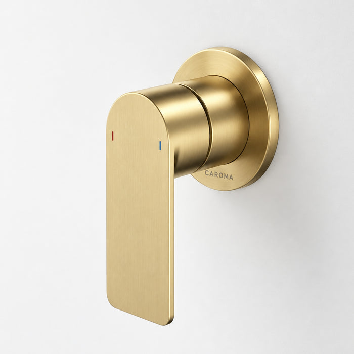 Caroma Urbane II Bath/Shower Mixer Round Brushed Brass 99648BB - The Blue Space