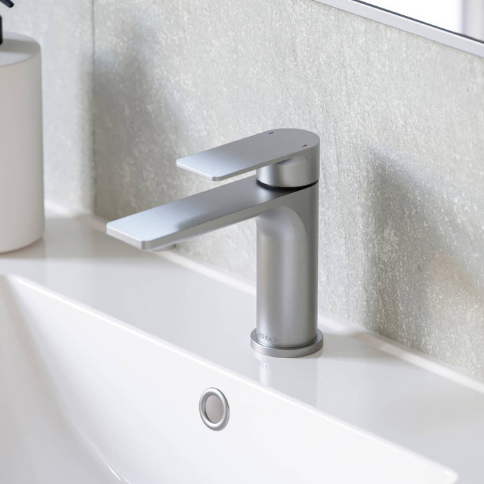 Caroma Urbane II Lead Free Basin Mixer Brushed Nickel 98608BN6AF  | The Blue Space