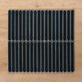 Castaways Midnight Black Gloss KitKat Porcelain Mosaic Tile 15x145mm - The Blue Space