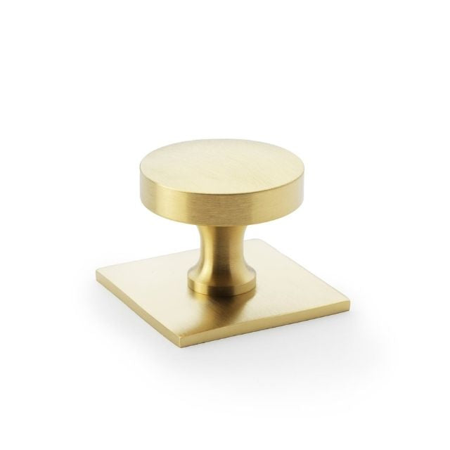 Castella Hastings 38mm Knob on Backplate Satin Brass PVD 803.038.35PVD - The Blue Space