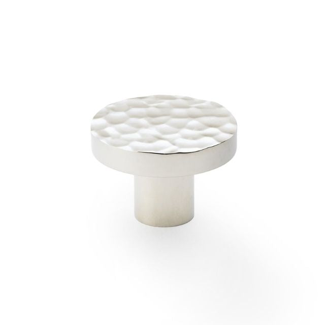 Castella Bexhill 38mm Hammered Knob Polished Nickel 801.038.28 - The Blue Space