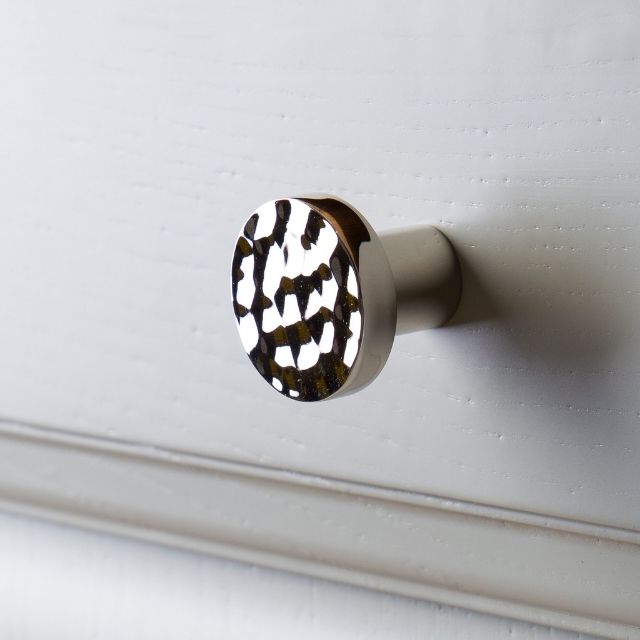 Lifestyle Castella Bexhill 38mm Hammered Knob Polished Nickel 801.038.28 - The Blue Space