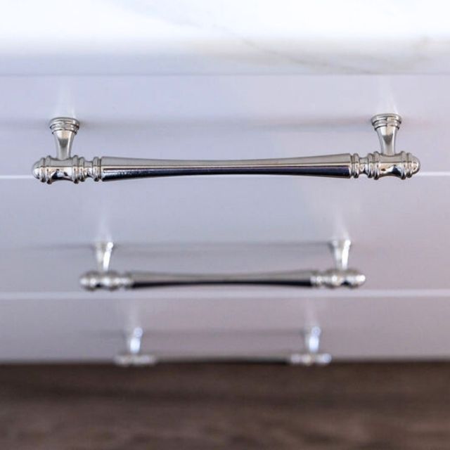 Lifestyle Castella Windsor 128mm Handle  Polished Nickel 150.128.28 - The Blue Space