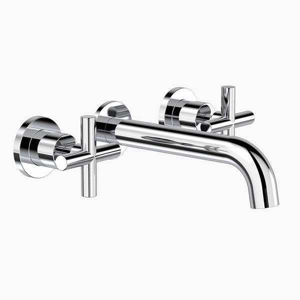 Clark Cross Wall Basin/Bath Set 220mm - Chrome - The Blue Space