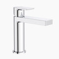 Clark Round Square Bathroom Basin Mixer - Chrome - The Blue Space