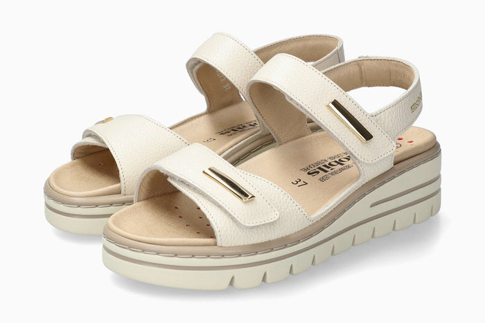 Clem - Light Sand Women Sandals With Heel