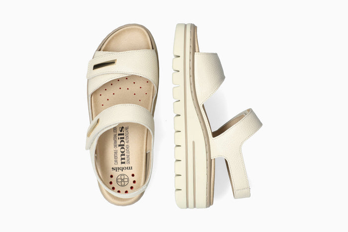 Clem - Light Sand Women Sandals With Heel