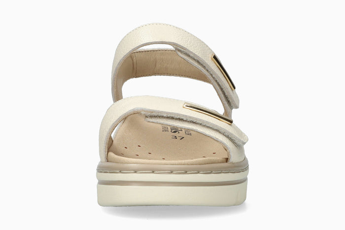 Clem - Light Sand Women Sandals With Heel