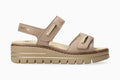Clem - Light Taupe Women Sandals With Heel