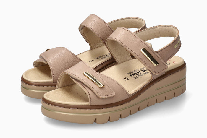 Clem - Light Taupe Women Sandals With Heel