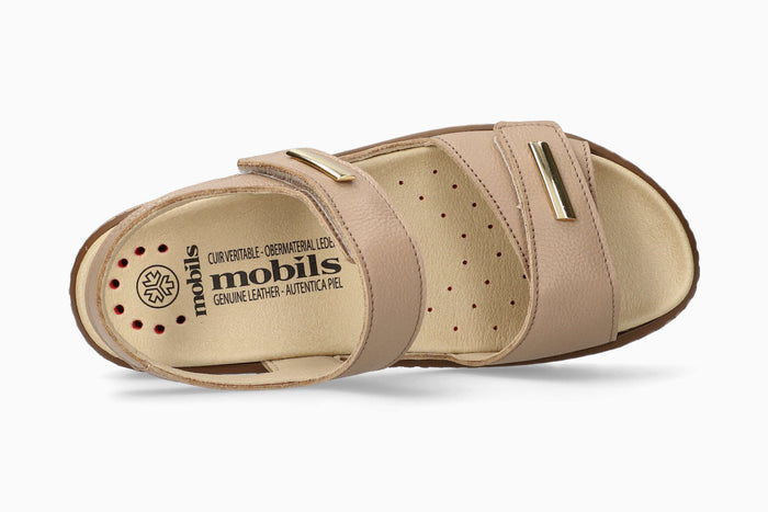 Clem - Light Taupe Women Sandals With Heel