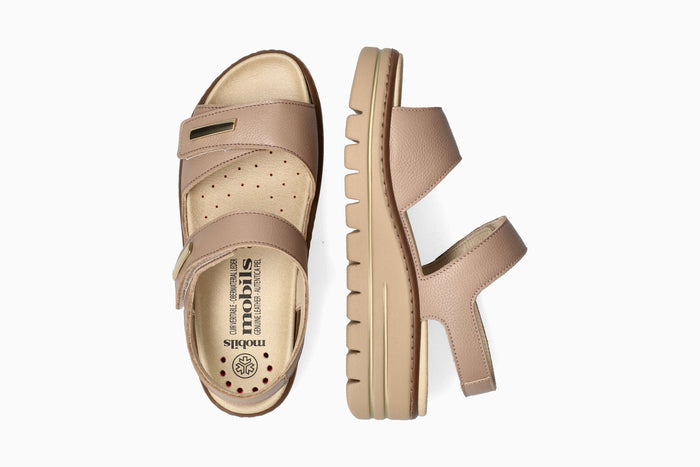 Clem - Light Taupe Women Sandals With Heel