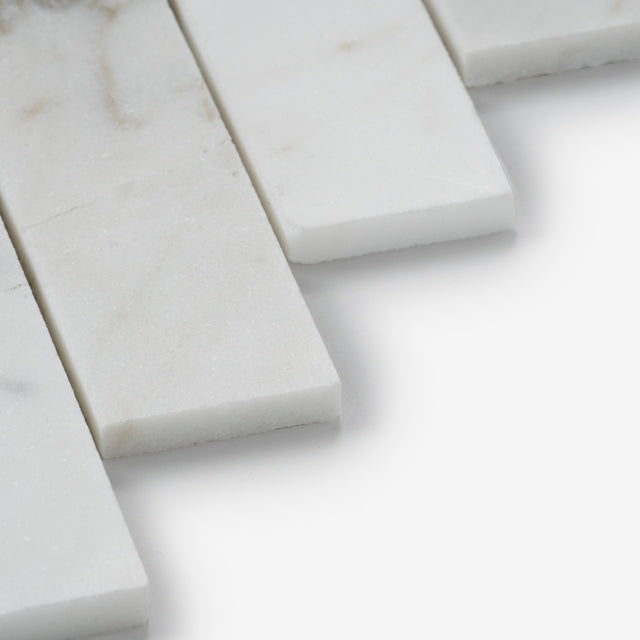 Cottesloe Calacatta Gold Herringbone Honed Marble Mosaic Tile 35x150mm
