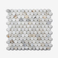 Cottesloe Calacatta Gold Penny Round Honed Marble Mosaic Tile 23x23mm