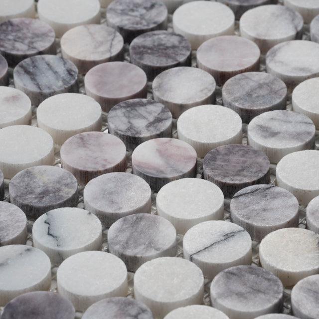 Cottesloe New York Stone Penny Round Honed Marble Mosaic Tile 23x23mm