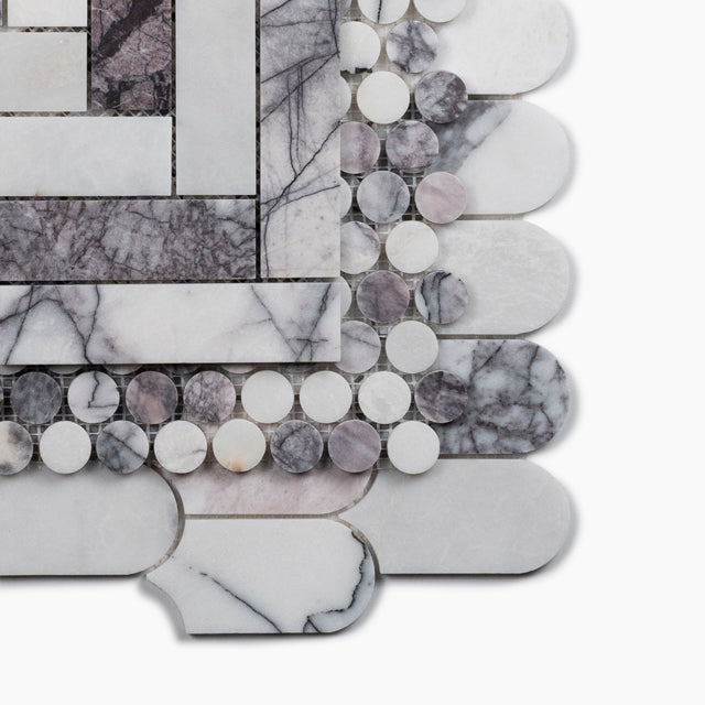 Cottesloe New York Stone Penny Round Honed Marble Mosaic Tile 23x23mm