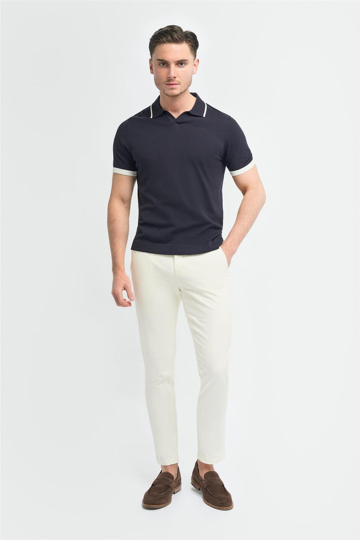 Enrico Navy Top