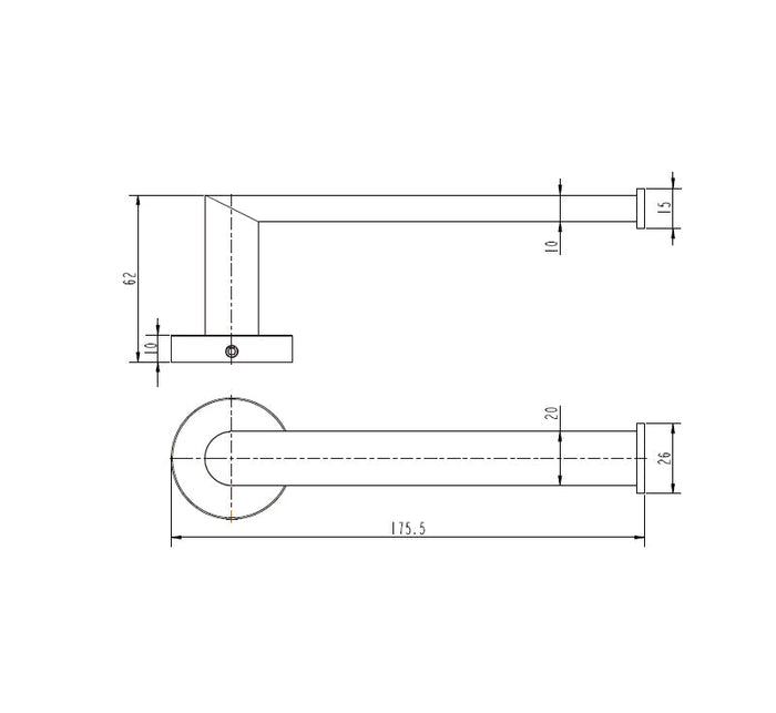 Technical Drawing: Eva Toilet Paper Holder Chrome