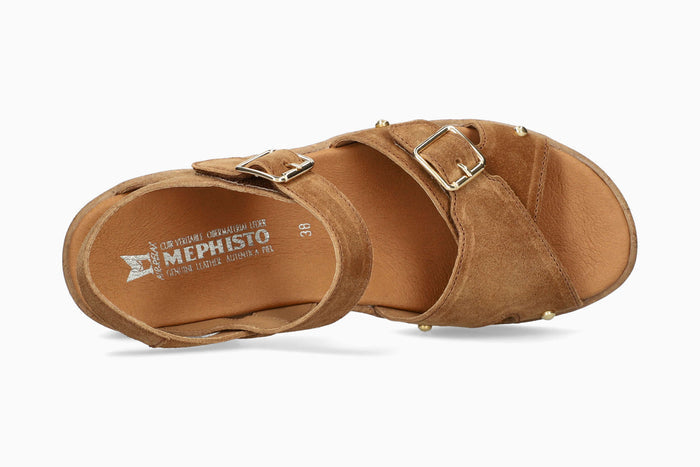 Fedora - Tobacco Women Sandals With Heel