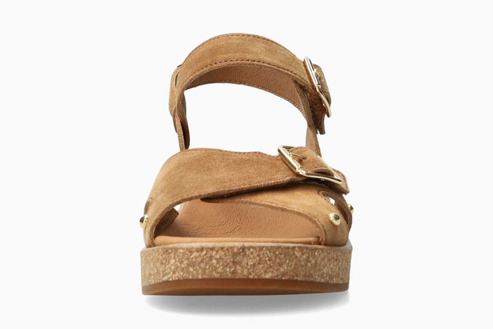 Fedora - Tobacco Women Sandals With Heel