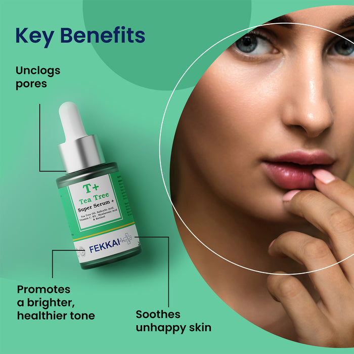 Fekkai Tea Tree Super Serum with Tea Tree Oil, Salicylic Acid, Hyaluronic Acid and Niacinamide, 30ml