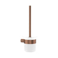 Fienza Empire Slim Toilet Brush and Glass Holder Brushed Copper 889010CO - The Blue Space