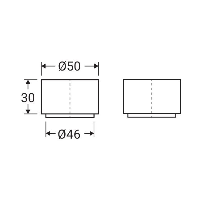 Technical Drawing Fienza Kaya Wall Top Assemblies Matte Black  338104B - The Blue Space