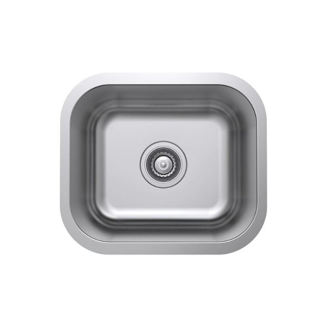 Fienza Tiva 420 Kitchen Sink Single Bowl 20L NTH 420X370X180mm 68102 - The Blue Space