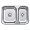 Fienza Tiva 670 Kitchen Sink Double Bowl 25L-13L Top/Undermount NTH 670X450X200mm 68110 - The Blue Space