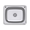 Fienza Tiva Laundry Sink Large Topmount 50L 2Th 600X500X250mm Includes Flexible Bypass Kit 68202 - The Blue Space