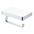 Fienza Tono Toilet Roll Holder With Glass Shelf Chrome 85109 - The Blue Space