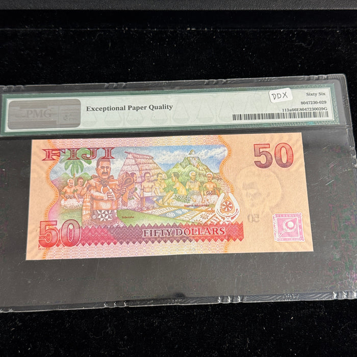Fiji 2007 $50 Dollars, P#113a, PMG 66 Gem Unc EPQ