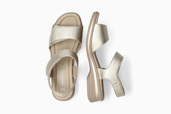 Floraline - Gold Women Sandals With Heel