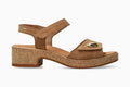 Franka - Tobacco Women Sandals With Heel