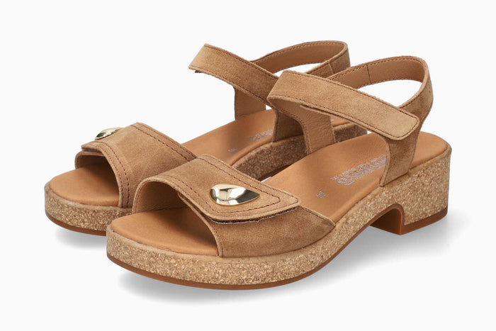 Franka - Tobacco Women Sandals With Heel