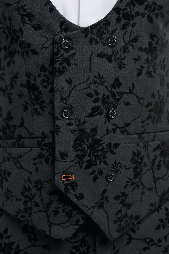 Georgi Floral Double Breasted Waistcoat