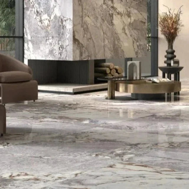 Grey Sofia Honed Marble Italian Porcelain Tile 1200x600x6.5mm  | The Blue Space