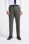 Grey Tweed Check Trousers - House of Cavani