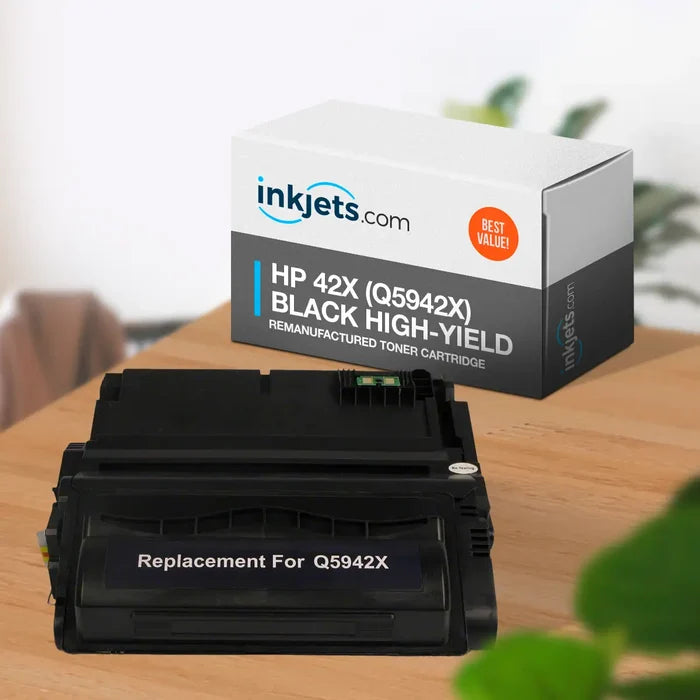 HP 42X (Q5942X) Black High-Yield Remanufactured Toner Cartridge
